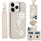 Crossbody Flower Pattern Leather Phone Case, For iPhone 12 Pro Max, For iPhone 11 Pro Max, For iPhone 11, For iPhone 11 Pro