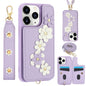 Crossbody Flower Pattern Leather Phone Case, For iPhone 12 Pro Max, For iPhone 11 Pro Max, For iPhone 11, For iPhone 11 Pro