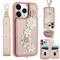 Crossbody Flower Pattern Leather Phone Case, For iPhone 12 Pro Max, For iPhone 11 Pro Max, For iPhone 11, For iPhone 11 Pro