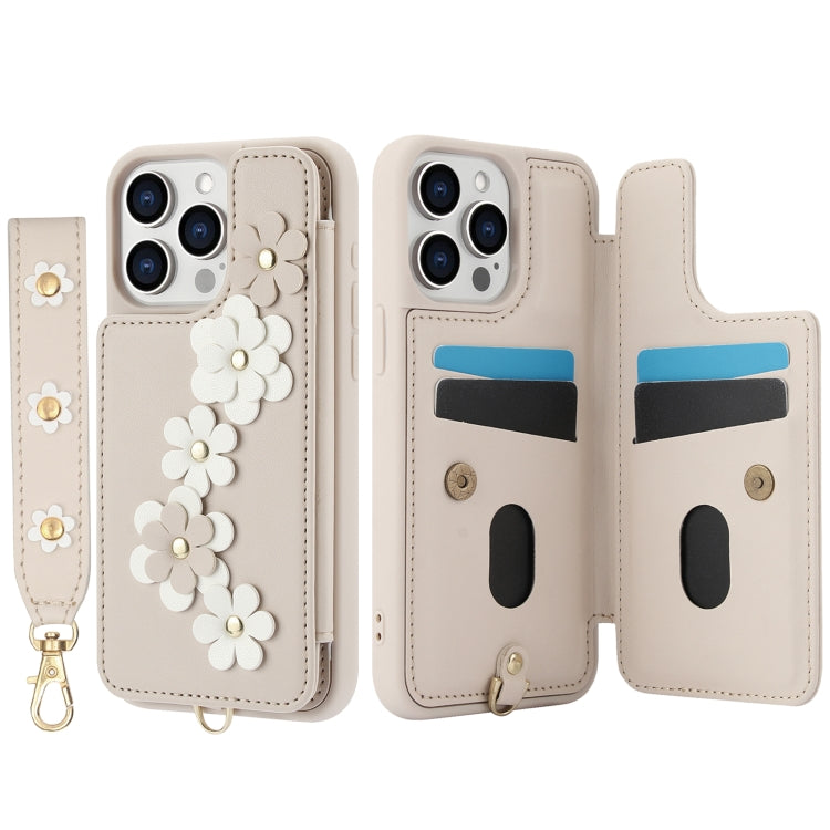 Crossbody Flower Pattern Leather Phone Case, For iPhone 12 Pro Max, For iPhone 11 Pro Max, For iPhone 11, For iPhone 11 Pro