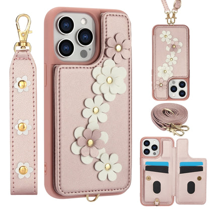 Crossbody Flower Pattern Leather Phone Case, For iPhone 12 Pro Max, For iPhone 11 Pro Max, For iPhone 11, For iPhone 11 Pro