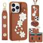 Crossbody Flower Pattern Leather Phone Case, For iPhone 12 Pro Max, For iPhone 11 Pro Max, For iPhone 11, For iPhone 11 Pro