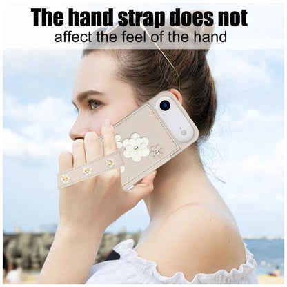 Crossbody Flower Pattern Leather Phone Case, For iPhone Air, For iPhone 15 Pro Max, For iPhone 15 Pro, For iPhone 15 Plus / 14 Plus