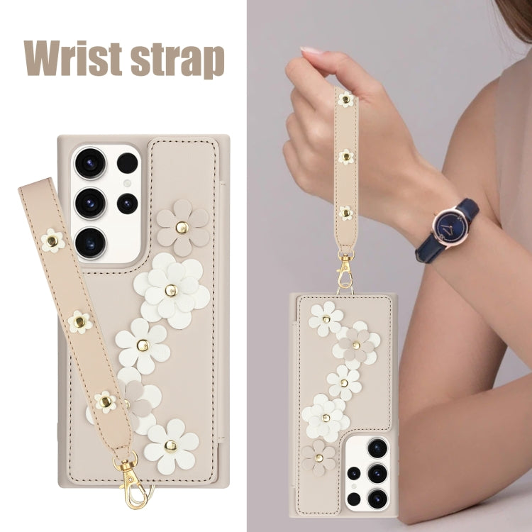 Crossbody Flower Pattern Leather Phone Case