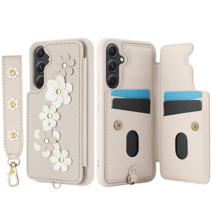 Crossbody Flower Pattern Leather Phone Case