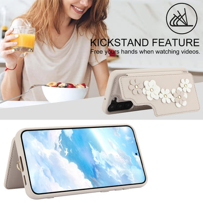 Crossbody Flower Pattern Leather Phone Case, For Samsung Galaxy S23 FE 5G, For Samsung Galaxy S23 Ultra 5G, For Samsung Galaxy S23+ 5G, For Samsung Galaxy S22 Ultra 5G