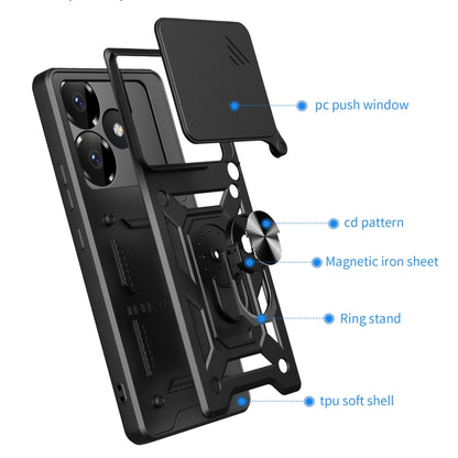 Sliding Camera Cover Design TPU+PC Phone Case, For Xiaomi Poco F6, For Xiaomi Poco F6 Pro, For Xiaomi 13 Ultra