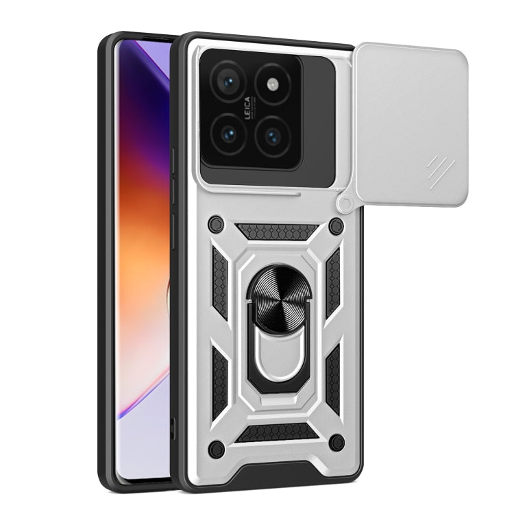 Sliding Camera Cover Design TPU+PC Phone Case, For Xiaomi 14T Pro 5G, For Xiaomi 14T 5G, For Xiaomi Poco F6