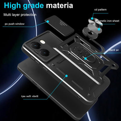 Sliding Camera Cover Design TPU+PC Phone Case, For Xiaomi Poco X7 Pro 5G Global, For Xiaomi Poco M7 Pro 5G, For Xiaomi 15 Pro