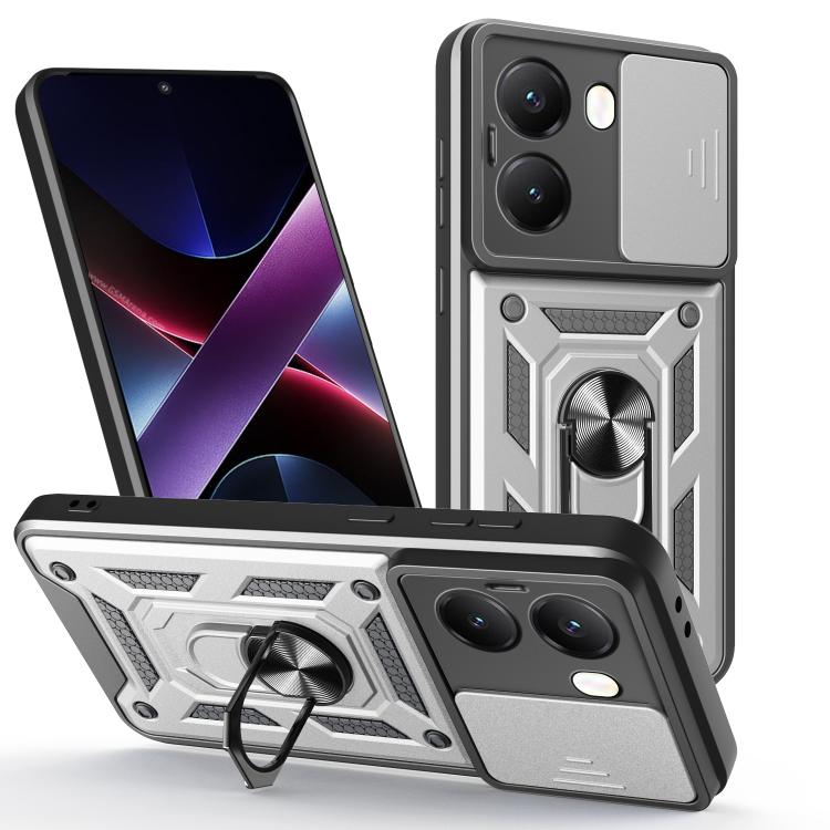Sliding Camera Cover Design TPU+PC Phone Case, For Xiaomi Poco X7 Pro 5G Global, For Xiaomi Poco M7 Pro 5G, For Xiaomi 15 Pro