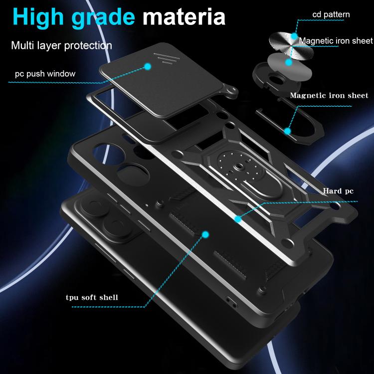 Sliding Camera Cover Design TPU+PC Phone Case, For Xiaomi 15, For Xiaomi 14T Pro 5G, For Xiaomi 14T 5G