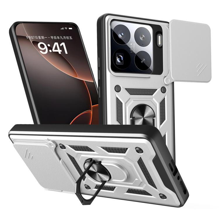 Sliding Camera Cover Design TPU+PC Phone Case, For Xiaomi Poco X7 Pro 5G Global, For Xiaomi Poco M7 Pro 5G, For Xiaomi 15 Pro