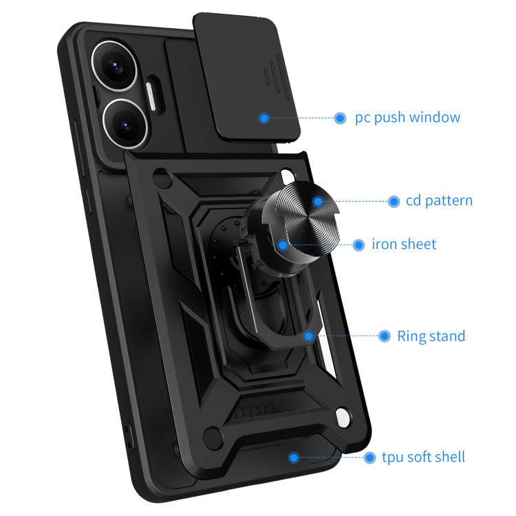 Sliding Camera Cover Design TPU+PC Phone Case, For Xiaomi Poco F7 / Turbo 4 Pro, For Xiaomi 15 Ultra, For Xiaomi Poco X7 Pro 5G Global