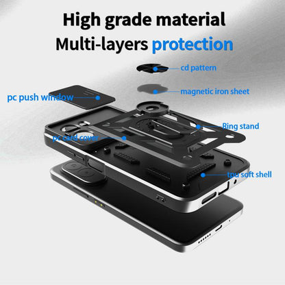 Sliding Camera Cover Design TPU+PC Phone Case, For Xiaomi Poco M7 4G 169mm, For Xiaomi 15T Pro, For Xiaomi 15T