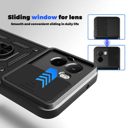 Sliding Camera Cover Design TPU+PC Phone Case, For Xiaomi Poco M7 4G 169mm, For Xiaomi 15T Pro, For Xiaomi 15T