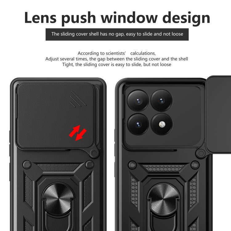Sliding Camera Cover Design TPU+PC Phone Case, For Xiaomi 15T, For Xiaomi Poco F7, For Xiaomi 15 Ultra