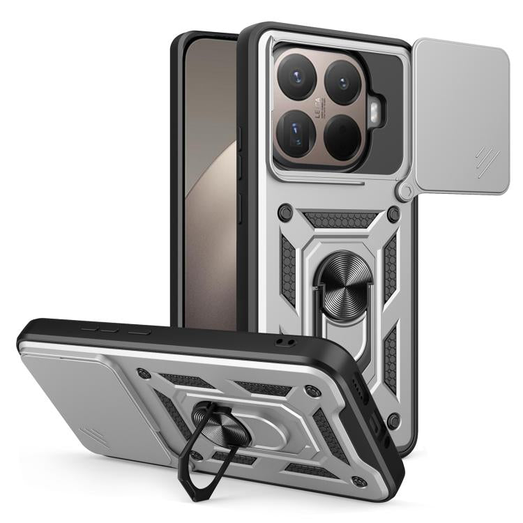 Sliding Camera Cover Design TPU+PC Phone Case, For Xiaomi Poco M7 4G 169mm, For Xiaomi 15T Pro, For Xiaomi 15T