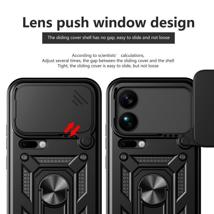 Sliding Camera Cover Design TPU+PC Phone Case, For Xiaomi 17 Pro Max, For Xiaomi Poco M7 4G 169mm, For Xiaomi 15T Pro