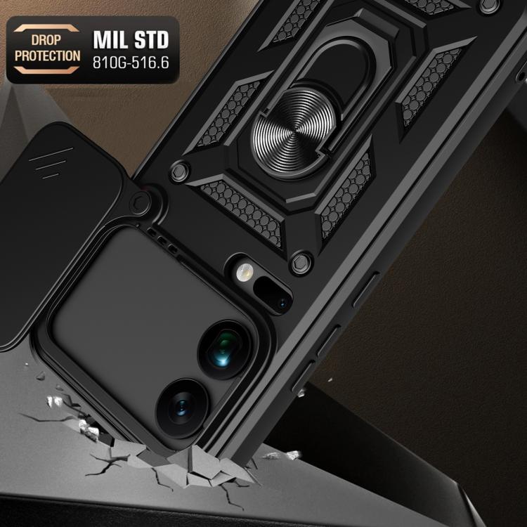 Sliding Camera Cover Design TPU+PC Phone Case, For Xiaomi 17 Pro Max, For Xiaomi Poco M7 4G 169mm, For Xiaomi 15T Pro