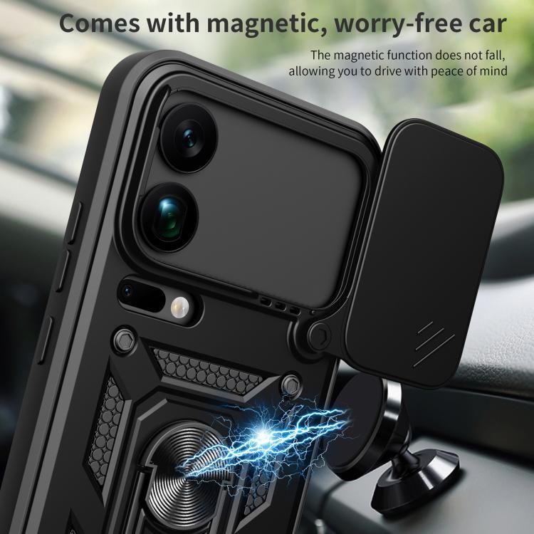 Sliding Camera Cover Design TPU+PC Phone Case, For Xiaomi 17 Pro Max, For Xiaomi Poco M7 4G 169mm, For Xiaomi 15T Pro