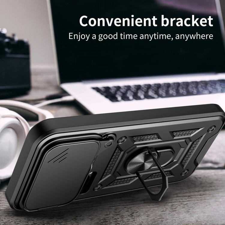 Sliding Camera Cover Design TPU+PC Phone Case, For Xiaomi 17 Pro Max, For Xiaomi Poco M7 4G 169mm, For Xiaomi 15T Pro