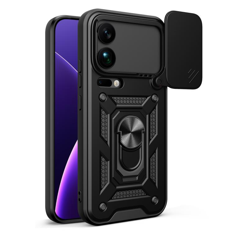 Sliding Camera Cover Design TPU+PC Phone Case, For Xiaomi 17 Pro Max, For Xiaomi Poco M7 4G 169mm, For Xiaomi 15T Pro