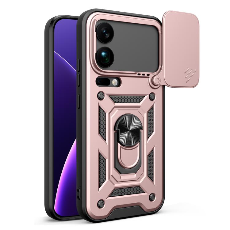 Sliding Camera Cover Design TPU+PC Phone Case, For Xiaomi 17 Pro Max, For Xiaomi Poco M7 4G 169mm, For Xiaomi 15T Pro