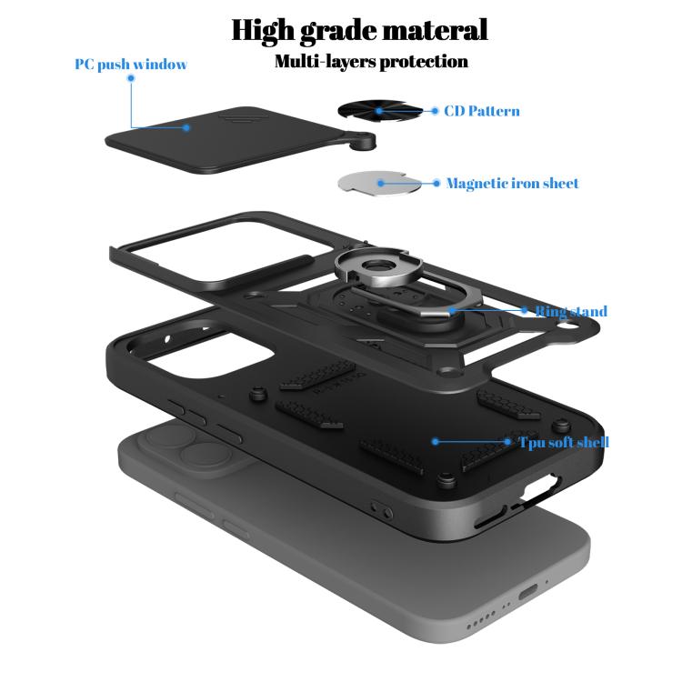 Sliding Camera Cover Design TPU+PC Phone Case, For Xiaomi 17T Pro 5G, For Xiaomi 17T 5G, For Xiaomi Poco X8 Pro Max 5G