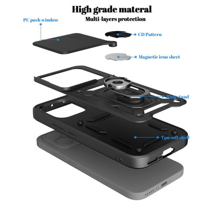 Sliding Camera Cover Design TPU+PC Phone Case, For Xiaomi 17T Pro 5G, For Xiaomi 17T 5G, For Xiaomi Poco X8 Pro Max 5G