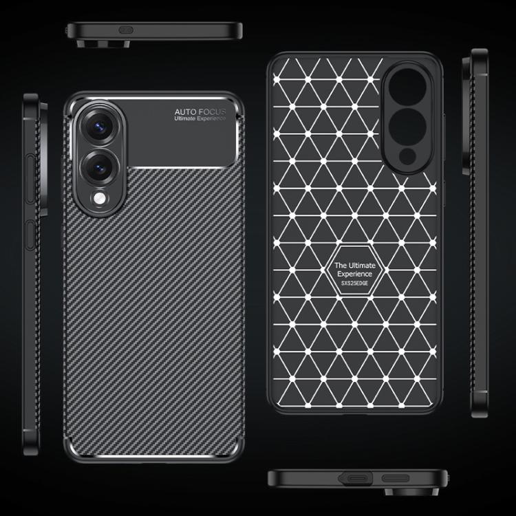Carbon Fiber Texture Shockproof TPU Phone Case, For Samsung Galaxy S25 Edge 5G, For Samsung Galaxy S25 5G, For Samsung Galaxy S25+ 5G, For Samsung Galaxy S25 Ultra 5G, For Samsung Galaxy S24 FE 5G