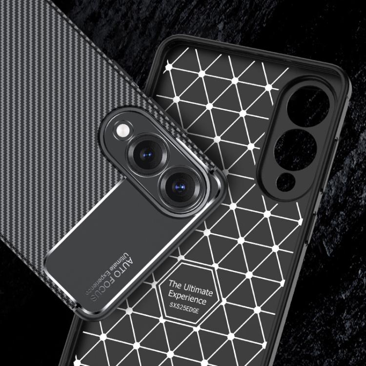 Carbon Fiber Texture Shockproof TPU Phone Case, For Samsung Galaxy S25 Edge 5G, For Samsung Galaxy S25 5G, For Samsung Galaxy S25+ 5G, For Samsung Galaxy S25 Ultra 5G, For Samsung Galaxy S24 FE 5G