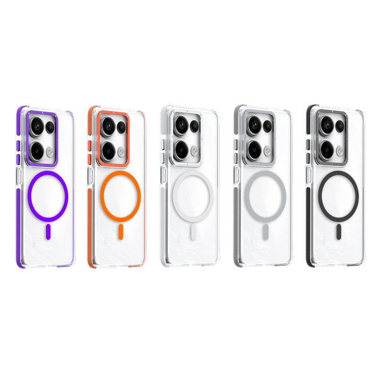 Dual-Color Clear Acrylic Hybrid TPU MagSafe Phone Case