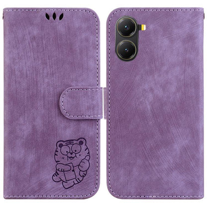 Little Tiger Embossed Leather Phone Case