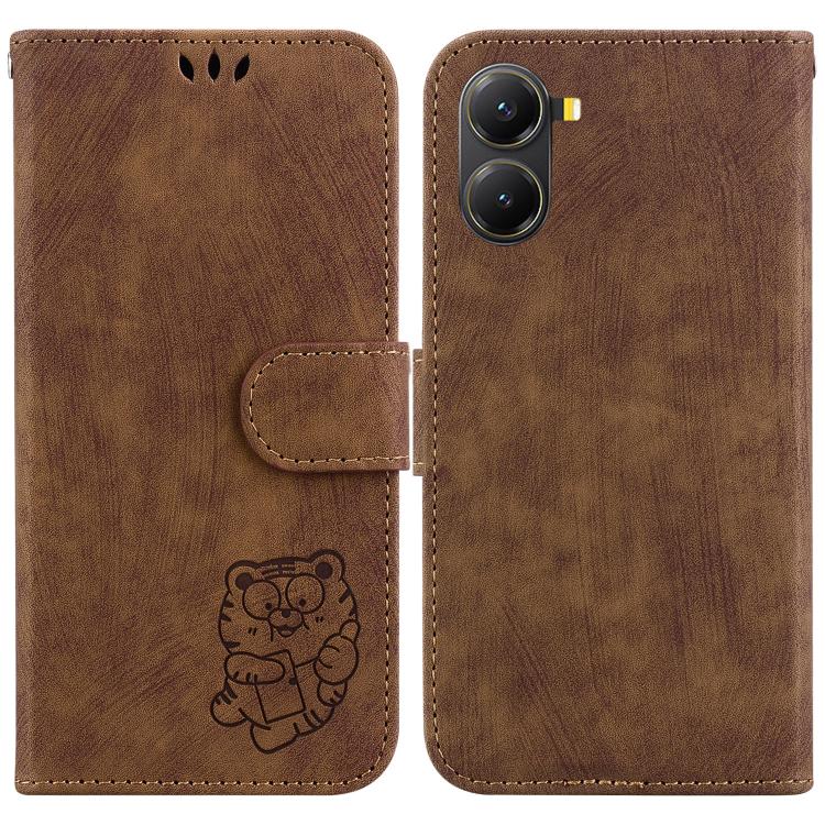 Little Tiger Embossed Leather Phone Case