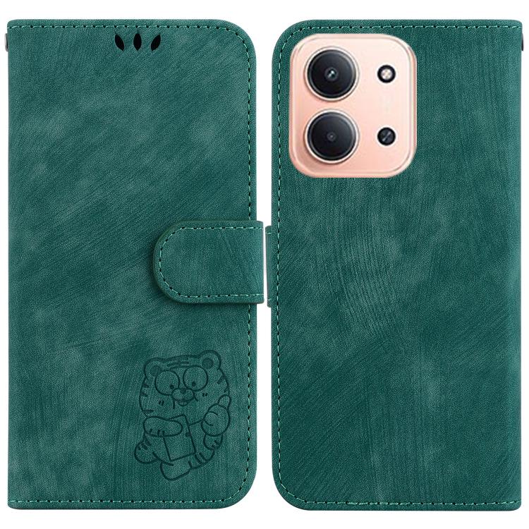 Little Tiger Embossed Leather Phone Case, For Redmi Note 15 Pro+ 5G 163.3mm / Poco M8 Pro 5G, For Redmi Note 15 4G / 5G Global 164mm / Poco M8 5G, For Redmi Note 15 Pro 5G Global 163.6mm, For Redmi 15C 5G / 4G EU 173mm / Poco C85 5G