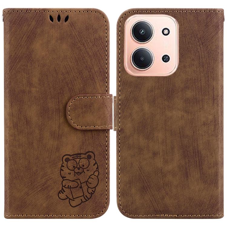 Little Tiger Embossed Leather Phone Case