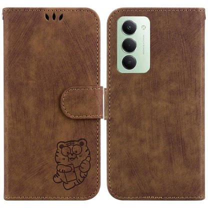 Little Tiger Embossed Leather Phone Case, For Redmi 15 5G Global / 15 4G SEA 169.5mm, For Redmi 15 5G / 4G EU 171mm, For Redmi A5 4G 173.3mm, For Redmi A5 4G 171.7mm