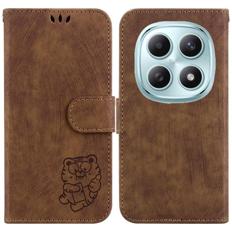 Little Tiger Embossed Leather Phone Case, For Redmi Note 15 Pro+ 5G 163.3mm / Poco M8 Pro 5G, For Redmi Note 15 4G / 5G Global 164mm / Poco M8 5G, For Redmi Note 15 Pro 5G Global 163.6mm, For Redmi 15C 5G / 4G EU 173mm / Poco C85 5G