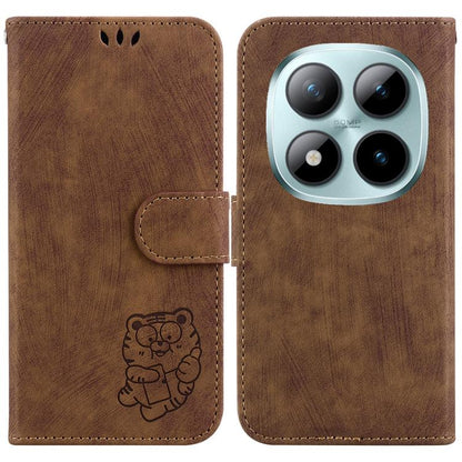 Little Tiger Embossed Leather Phone Case, For Redmi Note 15 Pro+ 5G 163.3mm / Poco M8 Pro 5G, For Redmi Note 15 4G / 5G Global 164mm / Poco M8 5G, For Redmi Note 15 Pro 5G Global 163.6mm, For Redmi 15C 5G / 4G EU 173mm / Poco C85 5G