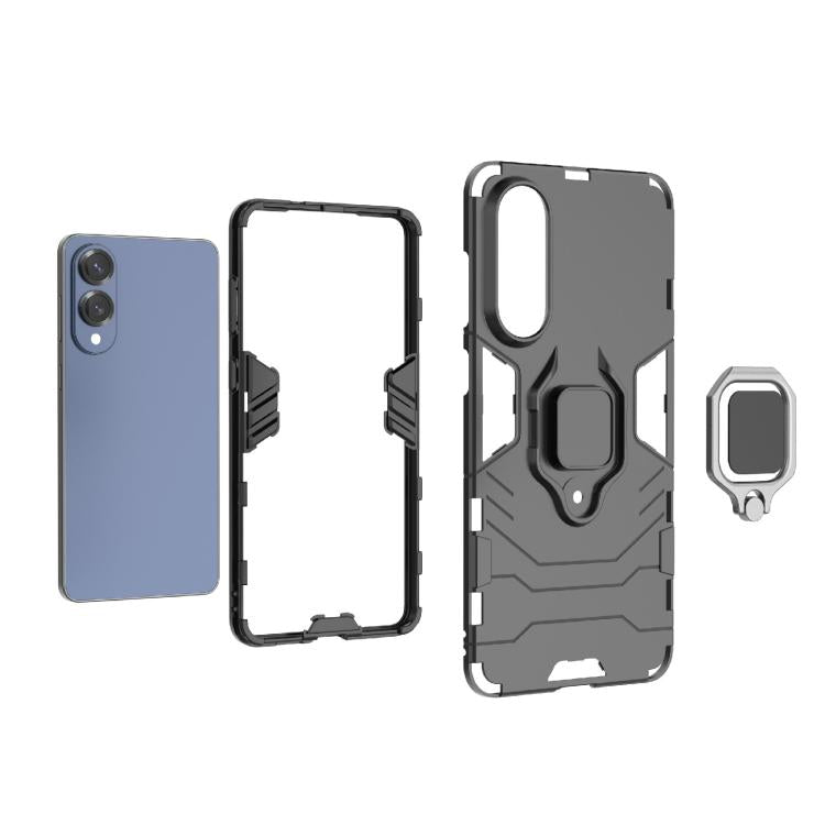 PC + TPU Shockproof Protective Phone Case with Magnetic Ring Holder