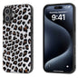 Black Frame Leopard Phone Case, For iPhone 16 Plus, For iPhone 16