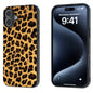 Black Frame Leopard Phone Case, For iPhone 16 Plus, For iPhone 16