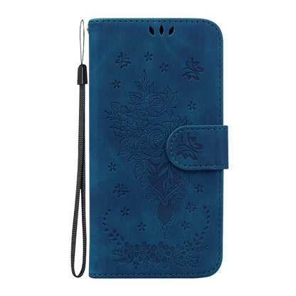 Butterfly Rose Embossed Leather Phone Case