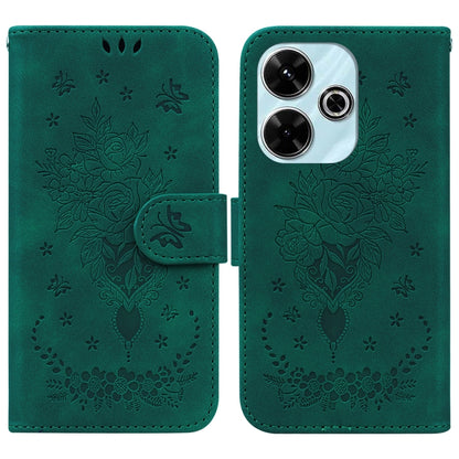 Butterfly Rose Embossed Leather Phone Case