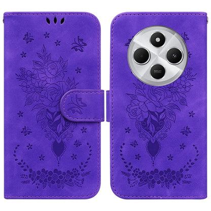 Butterfly Rose Embossed Leather Phone Case