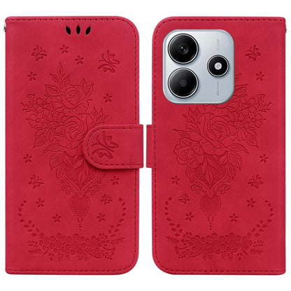 Butterfly Rose Embossed Leather Phone Case