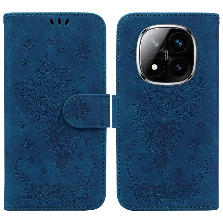 Butterfly Rose Embossed Leather Phone Case