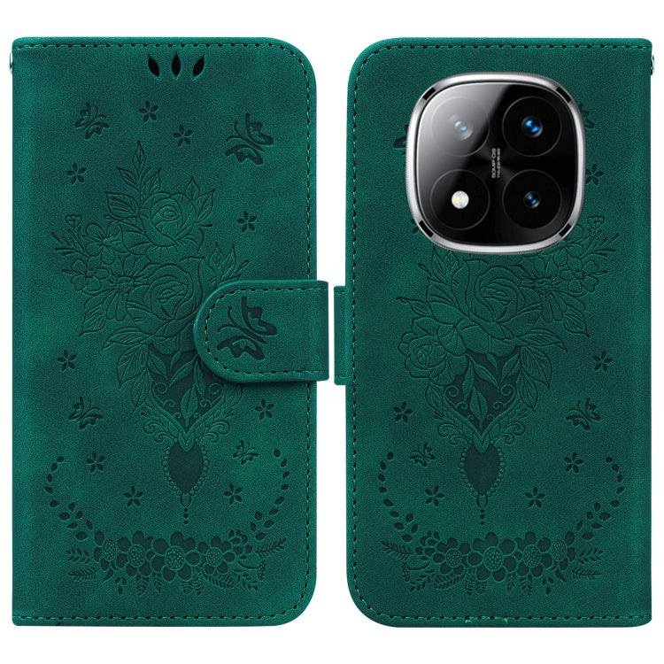 Butterfly Rose Embossed Leather Phone Case