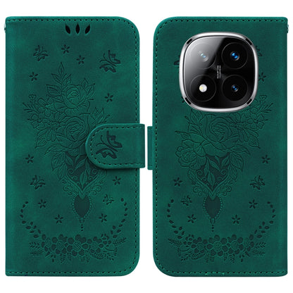 Butterfly Rose Embossed Leather Phone Case