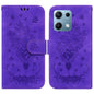 Butterfly Rose Embossed Leather Phone Case